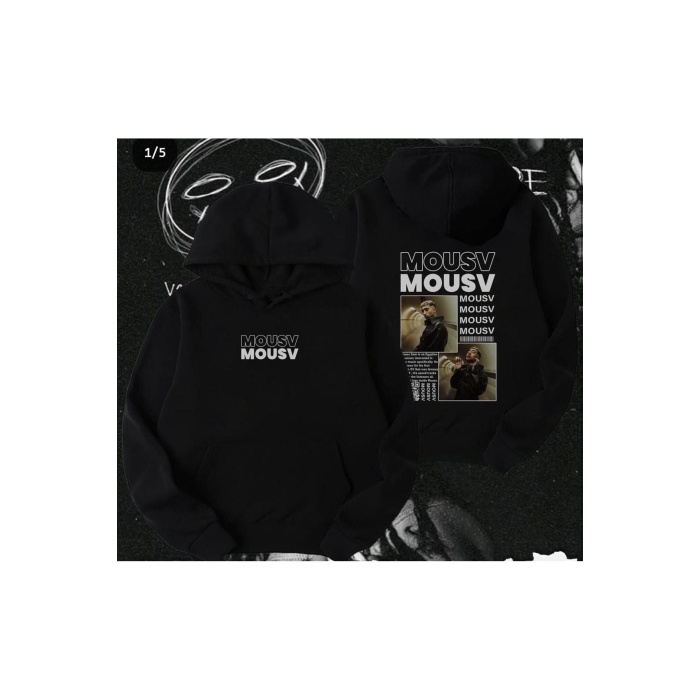 Unisex Mousv yazılı Sweatshirt