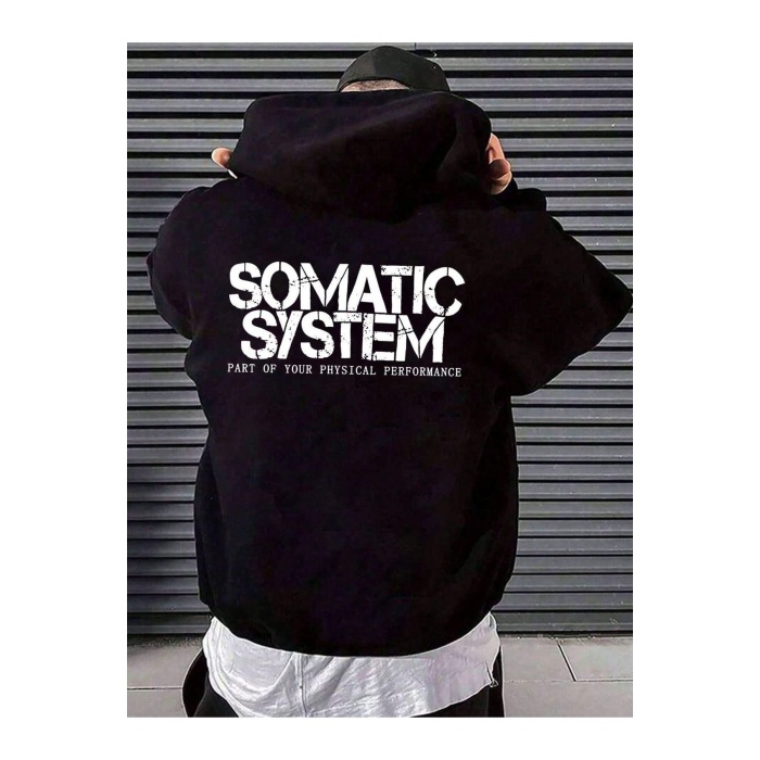 Unisex Somatic System Yazılı Sweatshirt