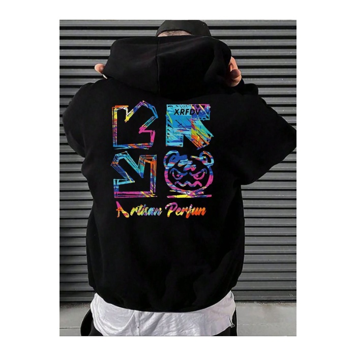 Unisex Arkası Renkli Baskılı Sweatshirt