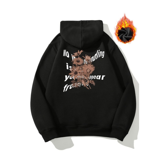 Unisex Çiçek Baskılı Sweatshirt