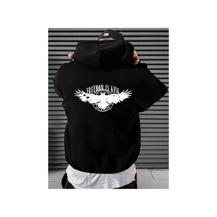 Unisex Freedon İs King Yazılı Sweatshirt