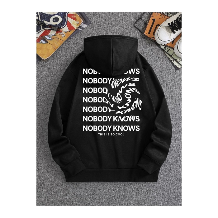 Unisex No Body Knows Yazılı Sweatshirt