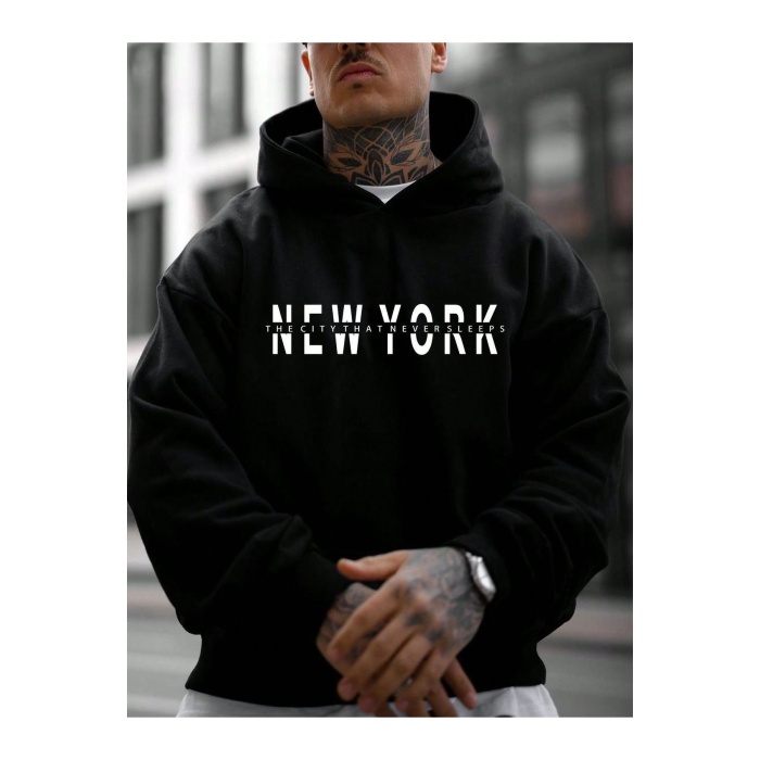 Unisex The City That Never Sleeps Yazılı Sweatshirt