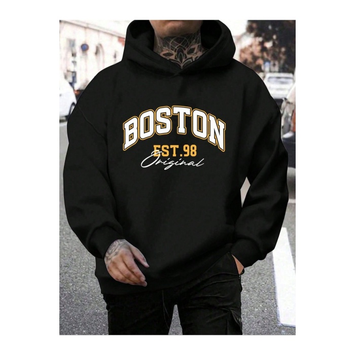 Unisex Boston 98 Yazılı Sweatshirt