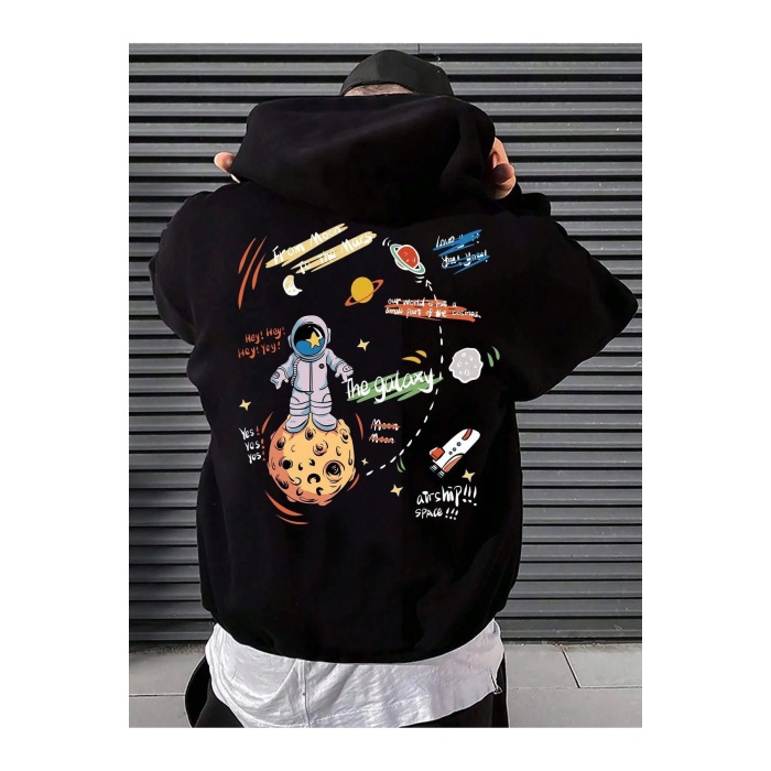 Unisex The Galaxy Yazılı Sweatshirt