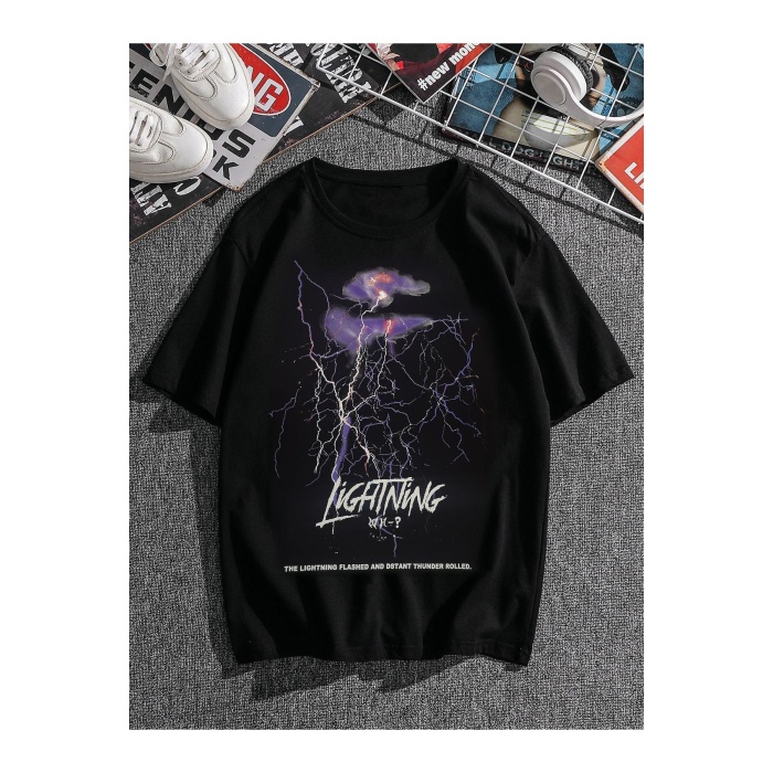 Unisex Lightning Yazılı Tshirt