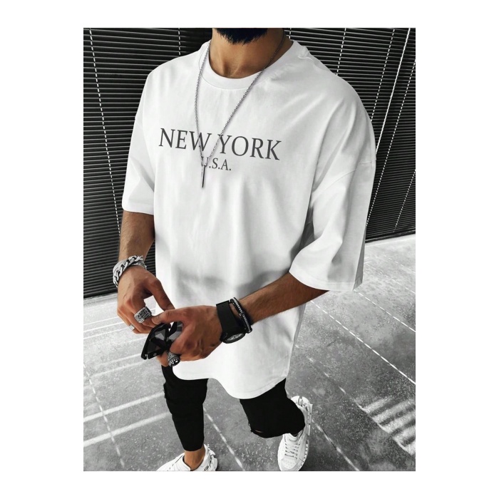 Unisex New York Usa Yazılı Tshirt