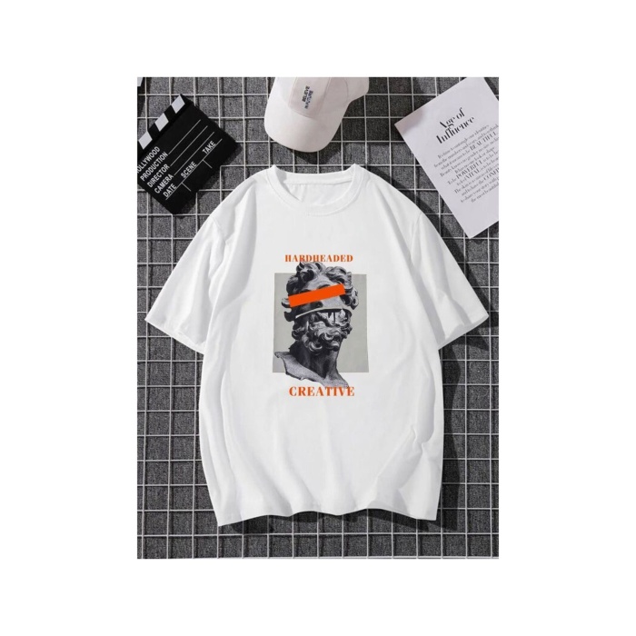 Unisex Creative Yazılı Tshirt