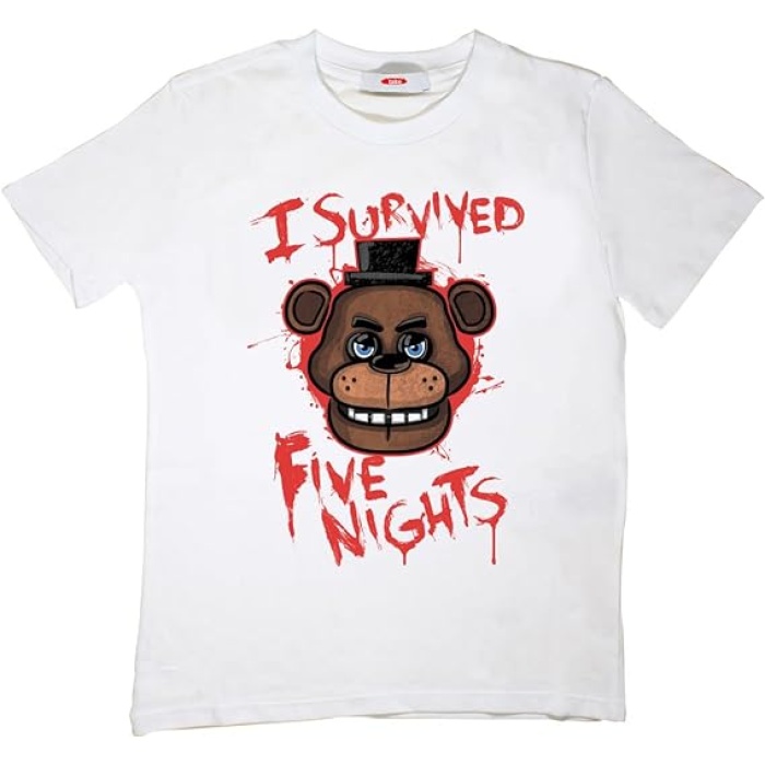 Fnaf Freddy Baskılı T-shirt