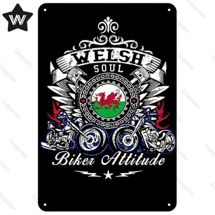 Welsh Soul Motor Baskılı T-Shirt