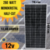 Suneco 260 W Half Cut Watt Monokristal Solar Güneş Paneli A Sınıf 12 Volt