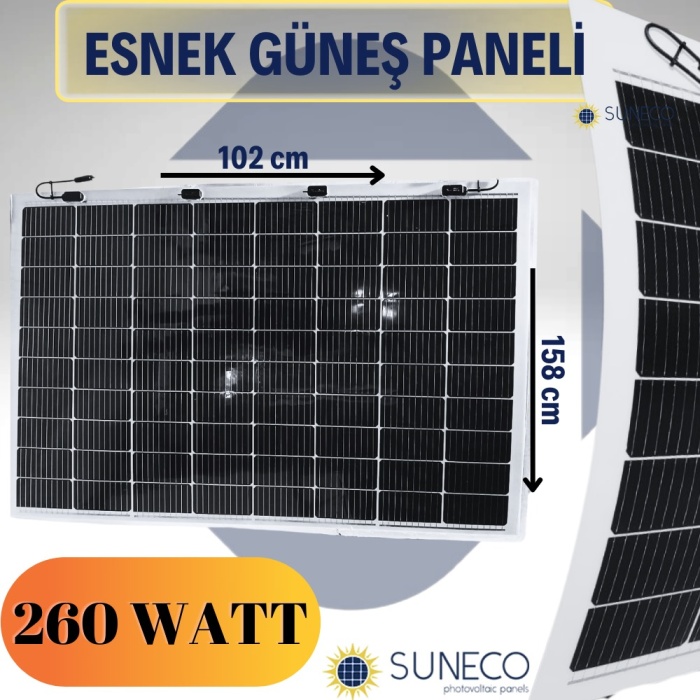 Suneco  Esnek Güneş Paneli 260 W