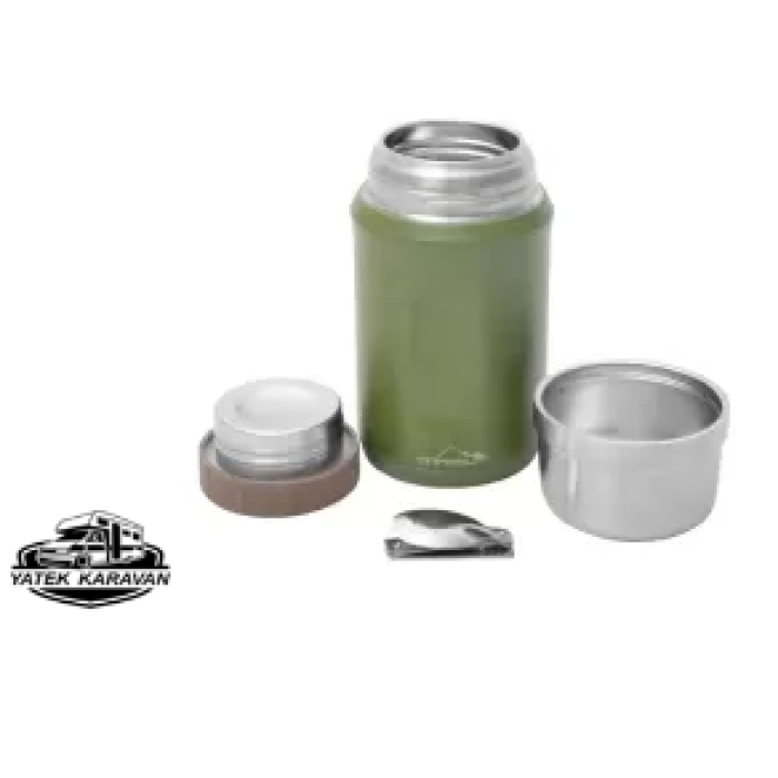 NURGAZ CAMPOUT ÇİFT KATMANLI YEMEK TERMOSU 600 ML YEŞİL