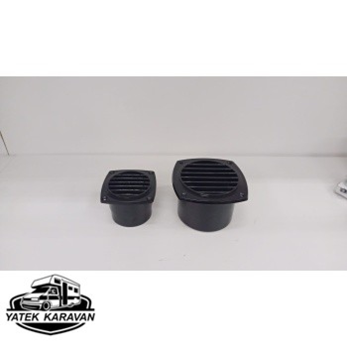 Havalandırma Kapağı 100 mm Hortum Girişli SİYAH