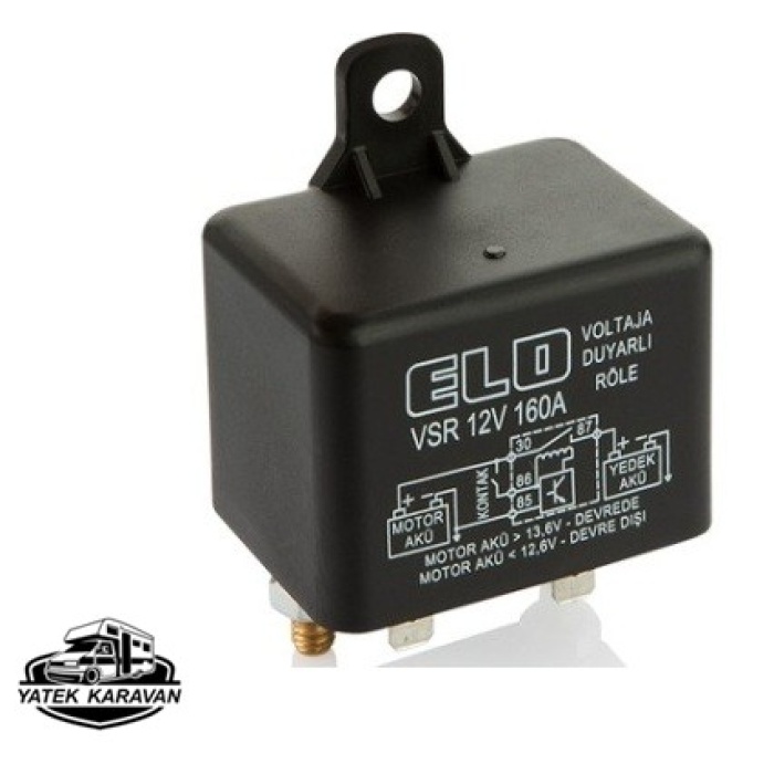 Elo Akü Ayırıcı Gerilime Duyarlı Akıllı Vsr Röle 12V 160 Amper