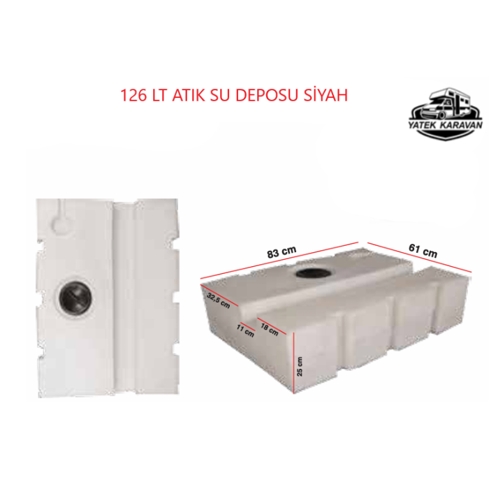 KARAVAN SU DEPOSU 126 Lt Pis Su  Siyah
