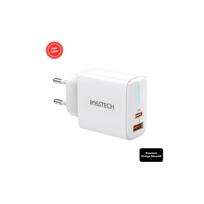 20w Pd Led Göstergeli Ultra Hızlı Şarj Adaptörü Usb-C PD 20W + Usb-A Quick Charge 3.0