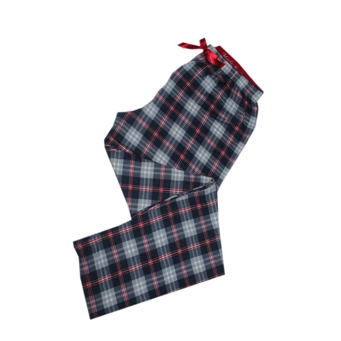 Kadın Ring Viskon Ekose Pijama Alt 9322