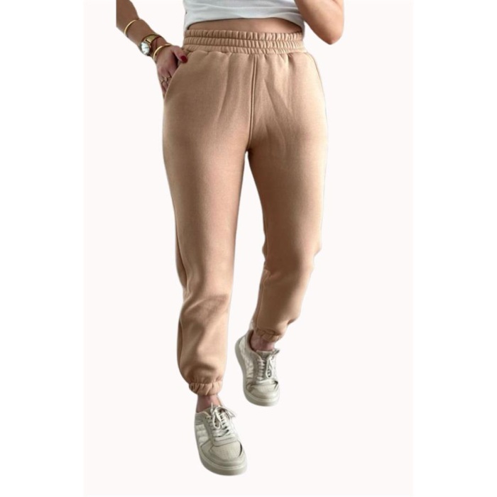 Jogger 3 İplik Şardonlu Cepli Tek Alt