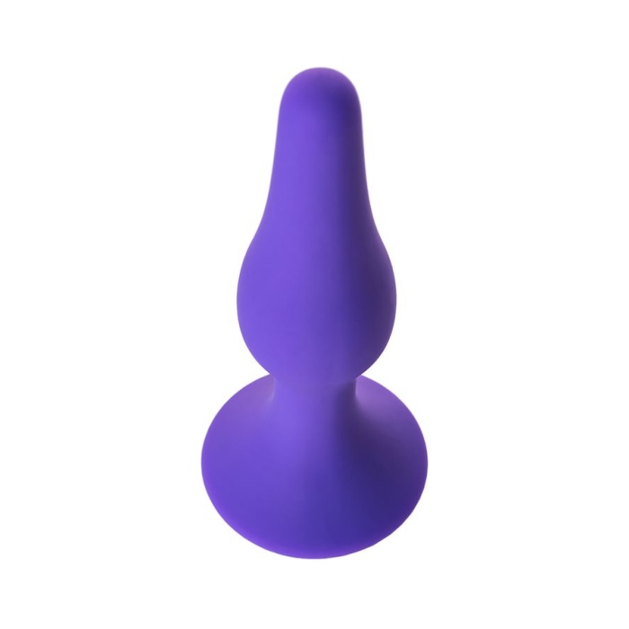 Dokulu Silikon Anal Tıkaç Plug  11cm Mor