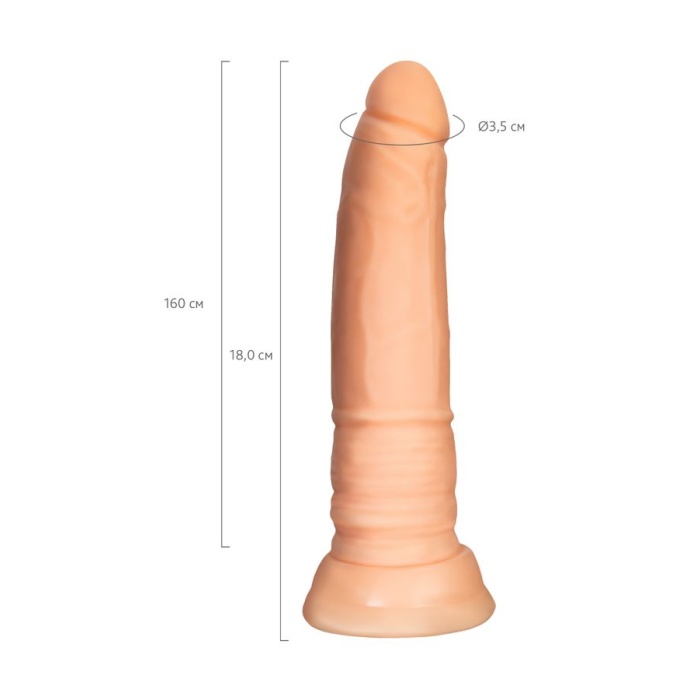 18cm Vantuzlu Gerçekçi Realistik Dildo