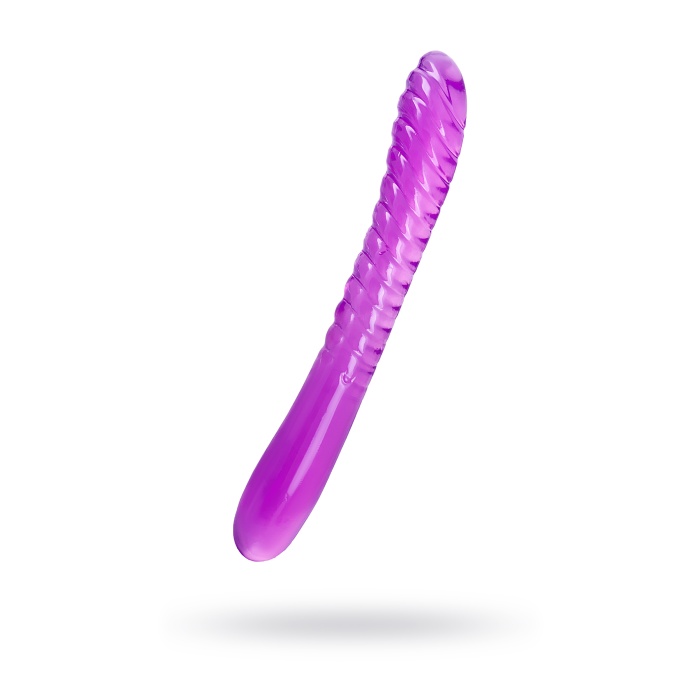 A-Toys by TOYFA Çift Taraflı Jel Dildo Frica, TPE, mor, 23 cm