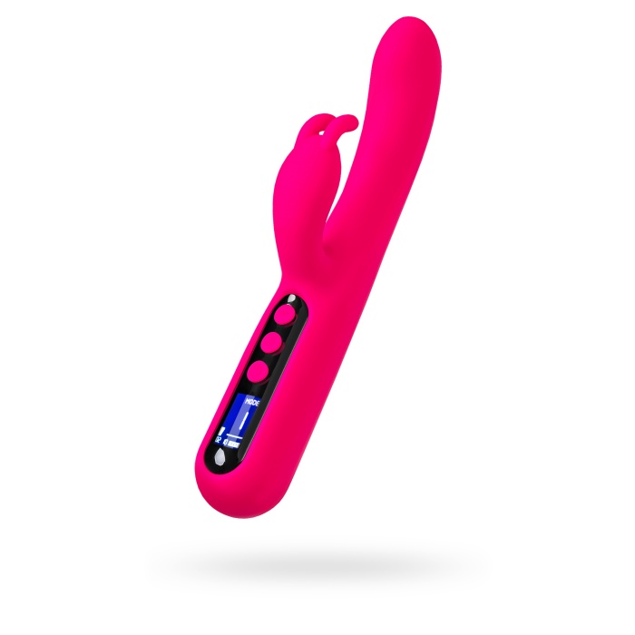 eroTeq Klitoral uyarımlı G noktası vibratörü Rablock, silikon, pembe, 23,5 cm