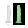 Şeffaf Fosforlu Silikon Dildo 13 cm