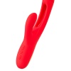 Klitoral uyarıcılı vibratör JOS Patti, hareketli dilli, silikon, kırmızı, 24 cm