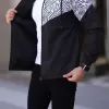 Unisex Kapüşonlu İçi Astarlı Yağmurluk - Siyah