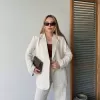 Keten Ceket Pantolon ikili Takım - Beyaz