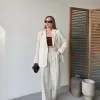 Keten Ceket Pantolon ikili Takım - Beyaz