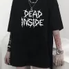 Canlı Harf Baskılı Büyük Boy Oversize Kısa Kollu Tişört - Yumuşak, Nefes Alabilir, Kadınlar için Rahat Yaz ve İlkbaharın Vazgeçilmezi - Rahat Kesim, Rahat, Şık Kadın Giysileri - Siyah