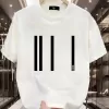 AICG Baskılı Kadın Oversize Bisiklet Yaka T-shirt  - Beyaz
