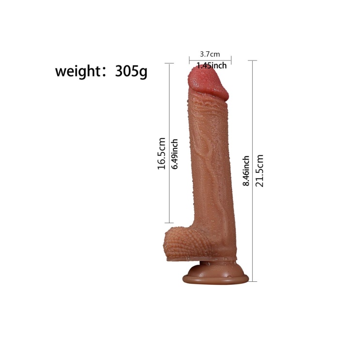 Realistik Dildo Esmer 21,5 cm