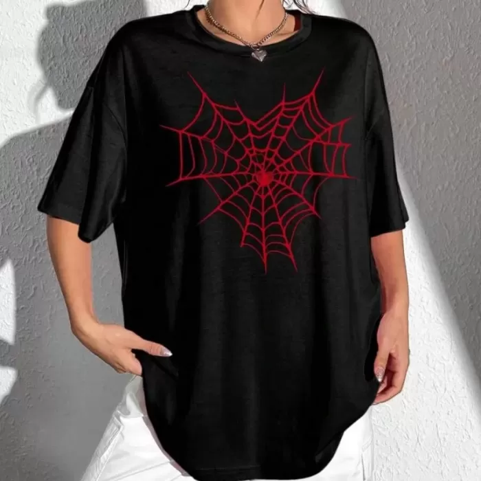 Baskılı Kadın T-shirt - Siyah