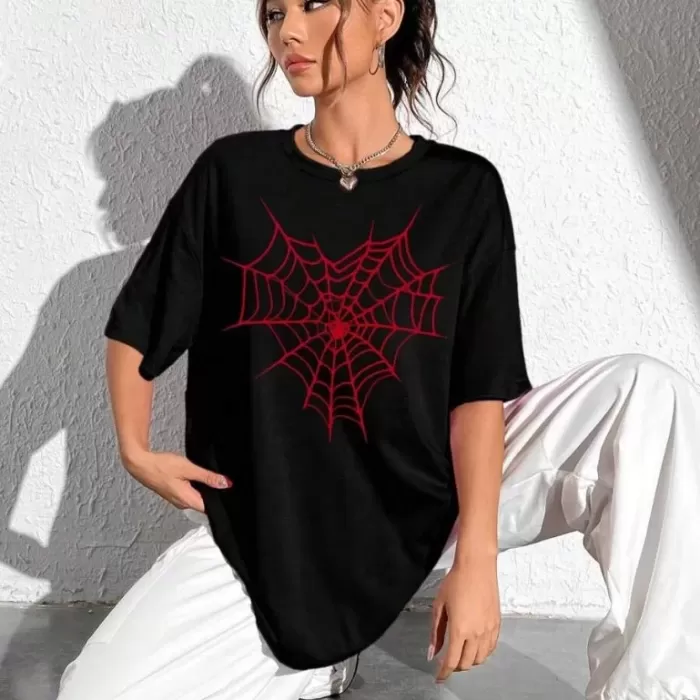Baskılı Kadın T-shirt - Siyah
