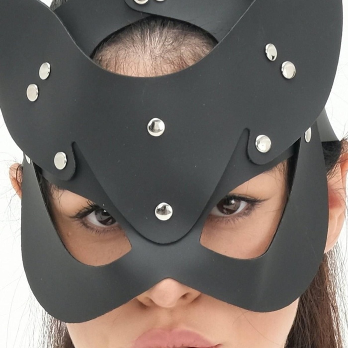 Tavşan Kulaklı Suni Yumuşak Deri Harness Maske 006