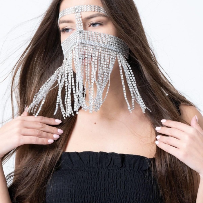 Taşlı Fantezi Maske 11100