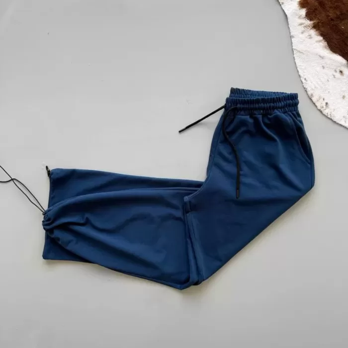 İki İplik Kumaş Baggy Alt Esofman - Turkuaz