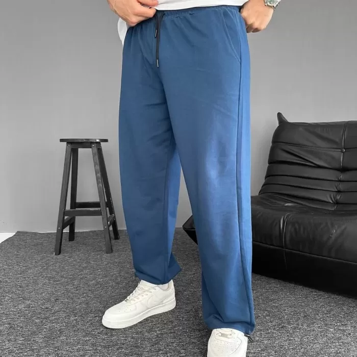 İki İplik Kumaş Baggy Alt Esofman - Turkuaz