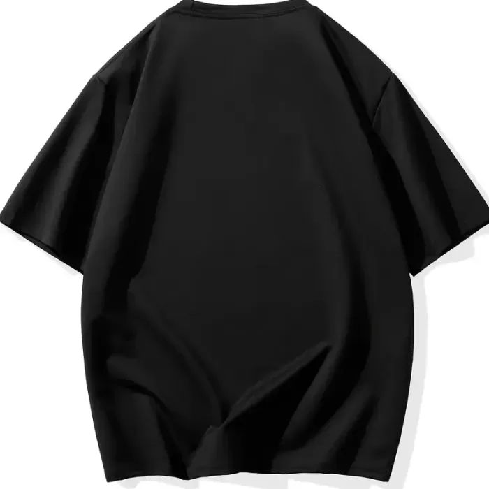 Neden Bana Bakıyorsun? Komik Kedi Grafik Tişört - Dijital Baskılı Siyah Bol Kesim Streetwear Tişört, Erkekler için Dört Mevsim Günlük Gömlek - Siyah