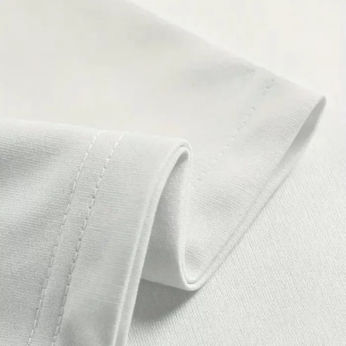 Ön Arka Ejder Baskılı Oversize Bisiklet Yaka T-shirt - Beyaz