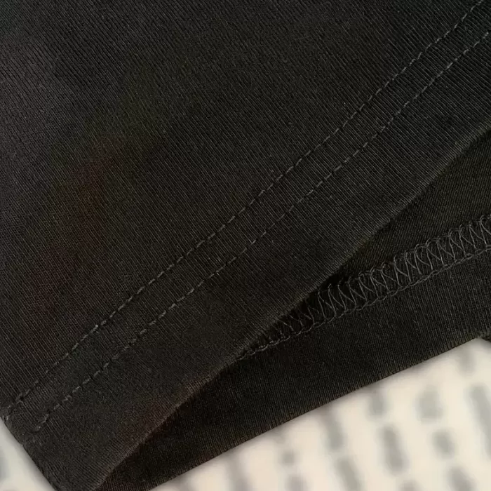 Newtro Baskılı Oversize Bisiklet Yaka T-shirt - Siyah