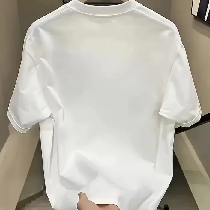 Day One Baskılı Oversize Bisiklet Yaka T-shirt - Beyaz