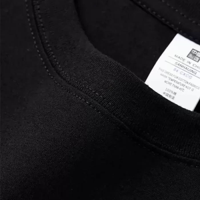 AICG Baskılı Kadın Oversize Bisiklet Yaka T-shirt - Siyah