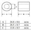 Ferrit Toroid Ring Bobin 175R 100MHz 26x28.5mm RH-26X28.5X13