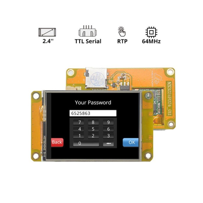 2.4 Inch Nextion HMI Display R-Rezistif Ekran - Dokunmatik