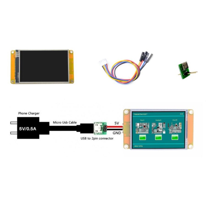 2.4 Inch Nextion HMI Display R-Rezistif Ekran - Dokunmatik