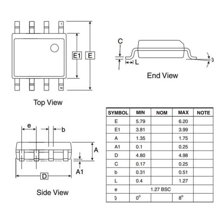 ATtiny85-20SU SMD 8-Bit 20MHz Mikrodenetleyici SOIC-8